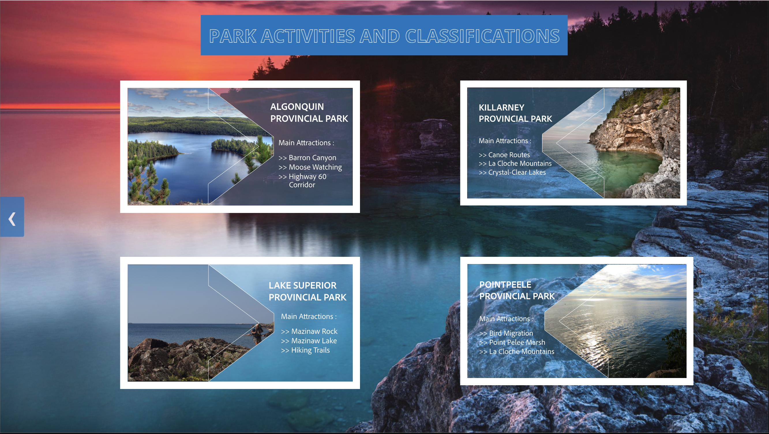 Weather and environmental conditions visualization